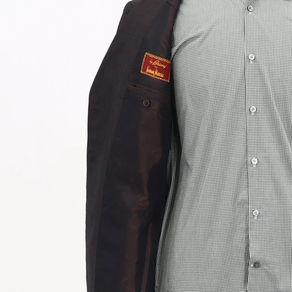 Brioni 44L Brown Solid 3-Button Sport Coat Blazer Jacket T143